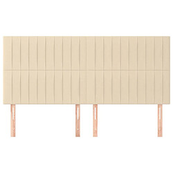 Avis Maison Chic Lot de 4 Têtes de lit design pour chambre - Décoration de lit Crème 80x5x78/88 cm Tissu -MN91826