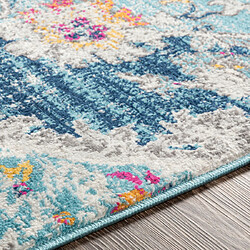 Avis Surya ROMY - Tapis vintage multicolore, Bleu et Gris - 200x274cm