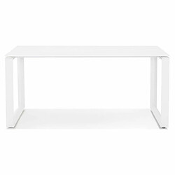 Paris Prix Bureau Design en Verre Abigano 160cm Blanc