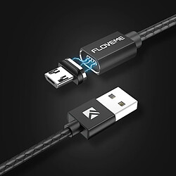 Wewoo Câble magnétique de chargement et données rapide PET embauché USB à Micro USB pour Samsung Galaxy S7 S7 Edge / LG G4 / HuP8 / Xiaomi Mi4 autres téléphones intelligents (Noir)