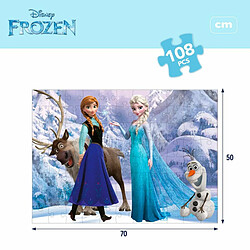 Puzzle Enfant Frozen Double face 108 Pièces 70 x 1,5 x 50 cm (6 Unités) pas cher