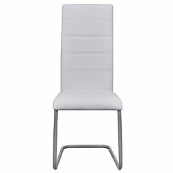 Avis Decoshop26 Lot de 4 chaises de salle à manger cuisine cantilever confortable et moderne en synthétique blanc CDS021345