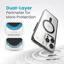 Speck Coque pour iPhone 15 Pro Max MagSafe Presidio Click-lock Douce au Toucher Noir transparent pas cher