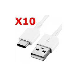 Little Boutik X10 Cable Usb Type C Blanc Pour Samsung Sony LG Wiko Huawei HTC Nokia Asus Archos Honor TEENO X10 Couleur