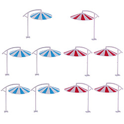 10pcs Parasol Suspendu Modèle Miniature en Plastique pour Décoration Paysage Train Jardin Plage Échelle 1/100 Parapluie modèle