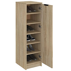 Avis vidaXL Armoire à chaussures Chêne Sonoma 30x35x100cm Bois d'ingénierie