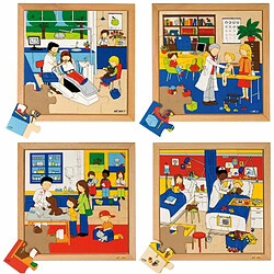 Educo Puzzle la santé: lot de 4 puzzles - jeu Montessori