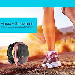 Wewoo Enceinte Bluetooth d'intérieur argent Smart Portable Stéréo Sans Fil V3.0 + EDR Sport Musique Montre Haut-Parleur, Appels Mains-libres & Écran intelligent et affichage Radio FM & Carte TF & Téléphone Anti perte pas cher