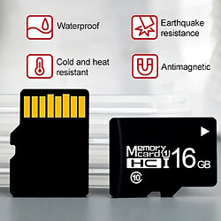 Avis Wewoo Carte Micro SD mémoire High TF Class10 Black TF SD de 16 Go