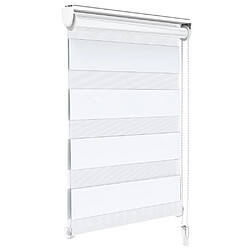 Vounot Store enrouleur jour nuit double 50x150cm Blanc VOUNOT Store Enrouleur Jour Nuit Tissu Double avec ou sans Perçage 50x150cm Protection de Votre Vie Privée Rideau pour Fenêtres et Portes Store Chambre Facile à Installer avec Clips Blanc