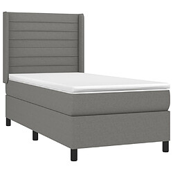 Acheter Sommier à lattes et matelas LED,Cadre à lattes de lit pour Adulte Gris foncé 90x190cm Tissu -MN80415