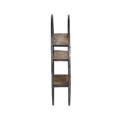 BOIS & CHIFFONS Etagere bois metal ronde | Manguier Stockholm