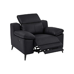 Acheter Vente-Unique Fauteuil relax électrique en cuir noir MAROTI