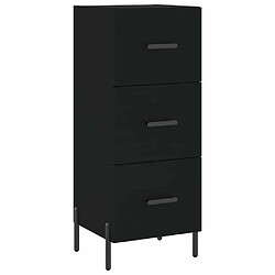 Maison Chic Buffet,Meuble de Rangement,commode pour salon,Cuisine Noir 34,5x34x90 cm Bois d'ingénierie -MN40211