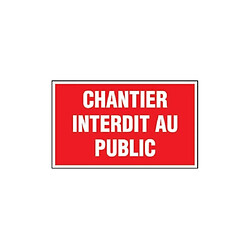 Panneau Novap Chantier interdit au public 4160665