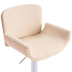 vidaXL Tabouret de bar Crème Similicuir pas cher