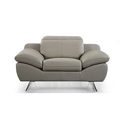 La Maison Du Canapé Fauteuil cuir Design SARM Beige 