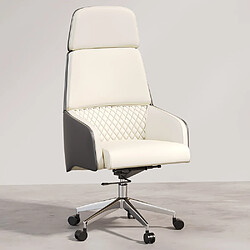 ICONIK INTERIOR Chaise de bureau ergonomique avec roulettes et accoudoirs - Series Blanc