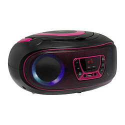 Denver TCL-212BT PINK Lecteur de CD Portable Boombox. Radio FM. Bluetooth. 4W. Entrée AUX. Lecture MP3 Via USB Bleu