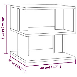 vidaXL Table d'appoint Sonoma gris 40x40x40 cm Bois d'ingénierie pas cher