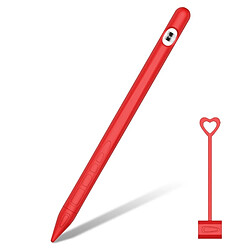 Wewoo Convient pour Apple Pencil1 Generation StylusTouch Pen Silicone Housse de protection capuchon de stylo Rouge