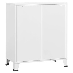 Acheter vidaXL Armoire à tiroirs industrielle Blanc 78x40x93 cm Métal