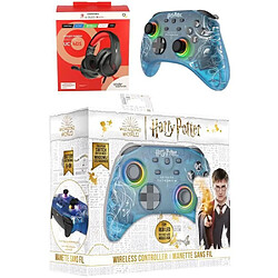 Freaks And Geeks Casque SWITCH PRO UC40 MULTI CONSOLE + Manette SWITCH SANS FIL RGB Bluetooth Translucide Patronus Nintendo SWITCH HARRY POTTER