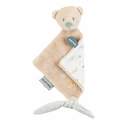 Mini doudou plat Jules l'ours polaire - Nattou