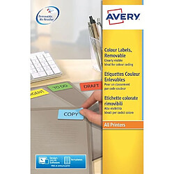 Avery Etiquettes enlevables jet d'encre et laser 199,6 x 289,1 mm couleur jaune - Boîte de 20