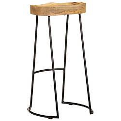 Acheter vidaXL Tabourets de bar lot de 2 bois de manguier massif