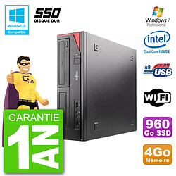 PC Fujitsu Esprimo E520 DT G3220 RAM 4Go SSD 960Go Graveur DVD Wifi W7 · Occasion 