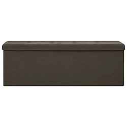 Avis Maison Chic Banc de rangement | Meuble de rangement d'Entrée | Coffres d'Intérieur pliable Marron foncé Faux lin -MN70330