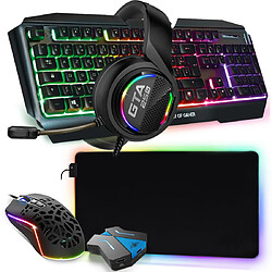 Pack Gamer FULL CHEATER Clavier Souris Casque Convertisseur Switch PS4 XB1