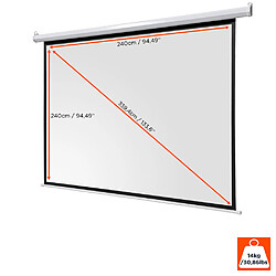 Écran de projection celexon motorisé basic 240 x 240 cm