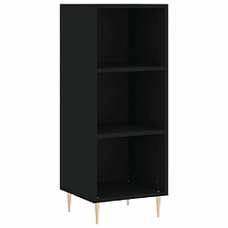 Maison Chic Buffet,Meuble de Rangement,commode pour salon,Cuisine Noir 34,5x34x180 cm Bois d'ingénierie -MN68428 pas cher