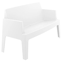 Alterego Banc de jardin 'PLEMO XL' blanc en matière plastique PLEMO XL