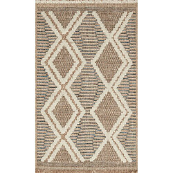 Avis Jardindeco Tapis intérieur extérieur aspect jute bleu Tijuana 9048 180 x 67 cm.