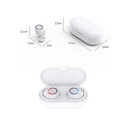 Avis YP Select Bluetooth Headset Wireless Earbud Touch Bluetooth Sports Headphone Wireless Bluetooth Headset with Charging Box-Blanc