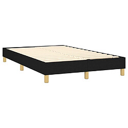 Acheter vidaXL Sommier à lattes de lit avec matelas LED Noir 120x200 cm Tissu