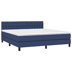 Avis Sommier à lattes LED,Cadre à lattes de lit avec matelas pour Adulte Bleu 180x200 cm Tissu -MN68857