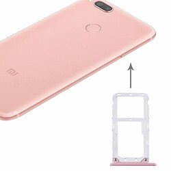 Wewoo Tiroir de Carte SIM or rose Pièce détachée pour Xiaomi Mi 5X SIM & SIM / TF Plateau