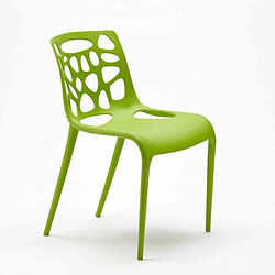 Avis Ahd Amazing Home Design Chaise en polypropylène anti-uv design moderne Gelateria salle à manger et bar café Connubia, Couleur: Vert