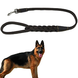 Universal Laisse pour chien courte à un pas corde en cuir tressé Large Dog Walk Traction Traction 80 cm Leading German Berger |