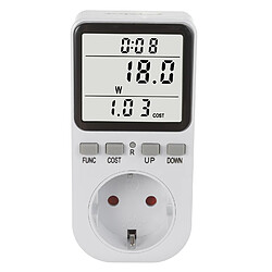 Compteur d'énergie GreenBlue, prise, wattmètre, type F, 220-240V AC, 50Hz, charge max. 16A, IP20, GB364 F