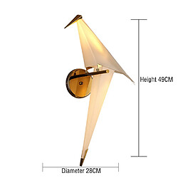 Universal Éclairage de la grue en papier de 49 cm 220 * 6 watts lampe créative design origami lampe murale tête de lit salon lampe murale, lumière blanche 