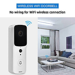 Wewoo Intelligent WiFi 2.4G sonnette Visual Remote Home Monitoring surveillance vidéo interphone vocal blanc pas cher