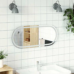 Maison Chic Miroir à LED,Miroir Lumineux LED pour salle de bain,Miroir decoration 80x35 cm ovale -MN16182