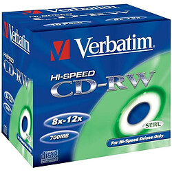 CD-RW Verbatim 10 Unités 700 MB 12x