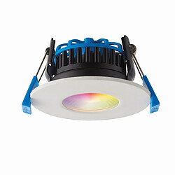 Saxby Downlight Encastrable Extérieur Shieldpro RGBW IP65 8W Peinture Blanc Mat 