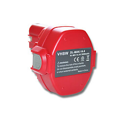 Vhbw Batterie NI-MH 3000mAh 14.4V rouge pour MAKITA remplace 1420, 1422, 1422 192600-1, 1433, 1434, 1435, 1435F, 192600-1, 192699-A, 1930600 etc. 